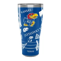 Gobelet Tervis Kansas Jayhawks de 30 oz avec couvercle coulissant