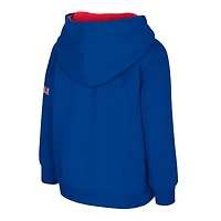 Sweat à capuche en polaire volumineux avec grand logo pour tout-petits, Colosseum Royal Kansas Jayhawks