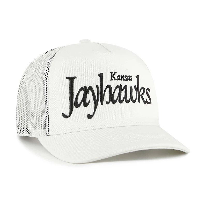 Unisex '47  Cream Kansas Jayhawks Foundation Script Adjustable Trucker Hat