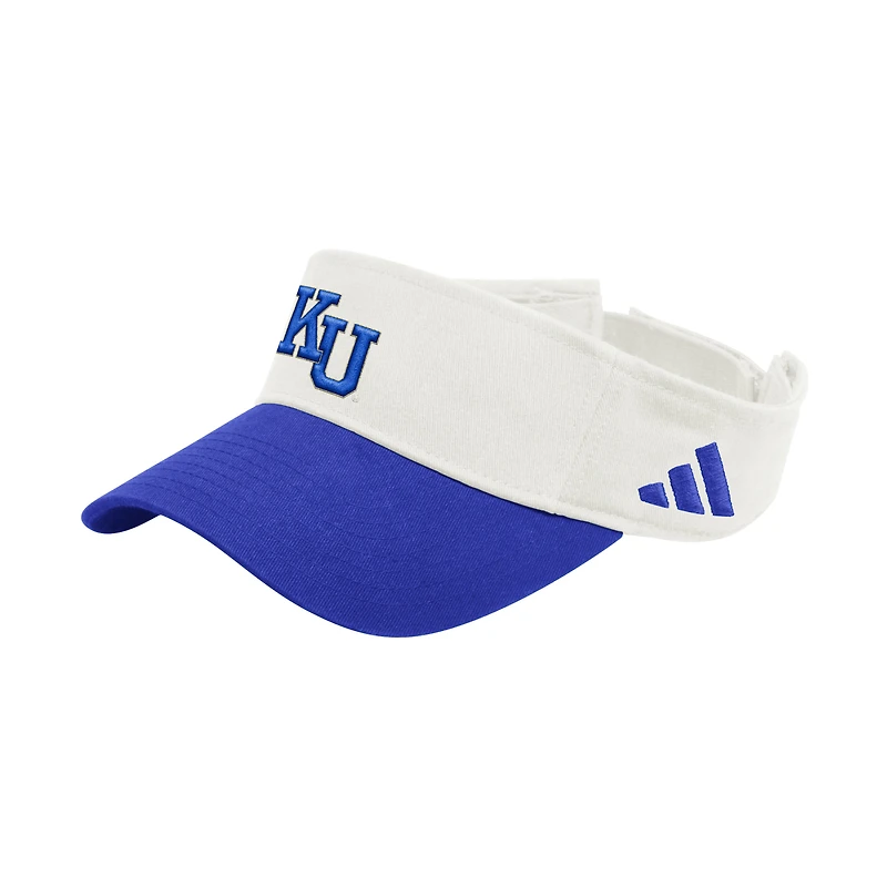 Unisex adidas  White Kansas Jayhawks Dugout Adjustable Visor