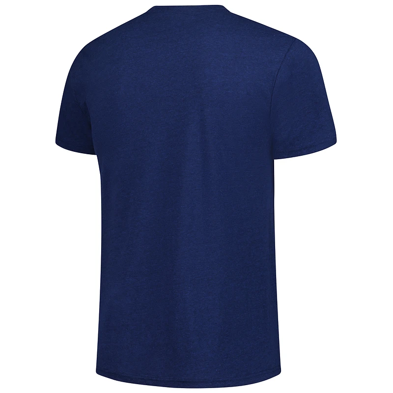 Unisex Charlie Hustle  Navy Kansas Jayhawks Basketball State Tri-Blend T-Shirt