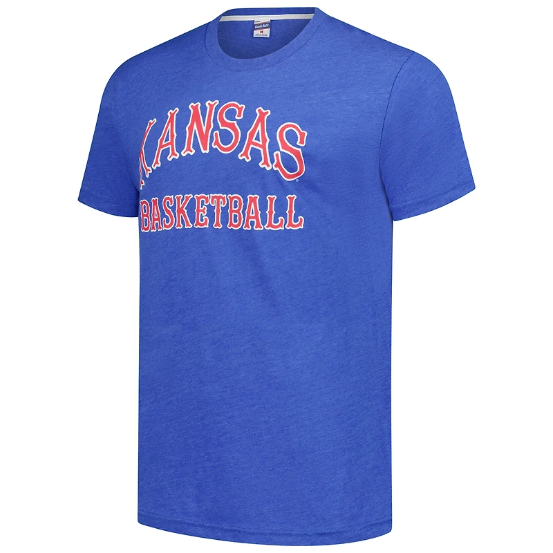 Unisex Charlie Hustle  Royal Kansas Jayhawks Basketball T-Shirt