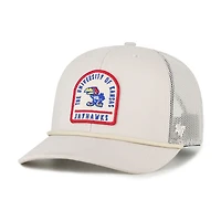 Unisex '47  Cream Kansas Jayhawks Core & Inline Gravestone Adjustable Trucker Hat