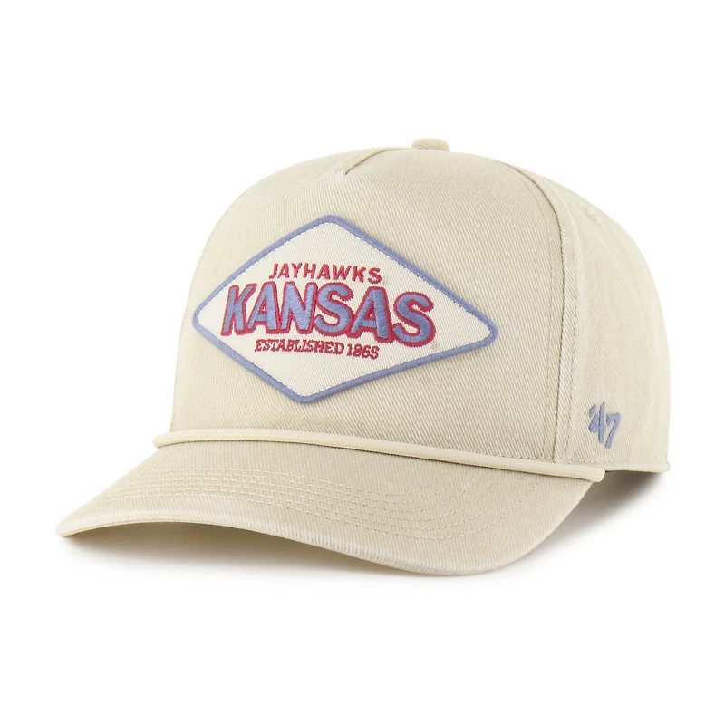 Unisex '47 Cream Kansas Jayhawks Outdoorsmen Cairn Hitch Adjustable Hat