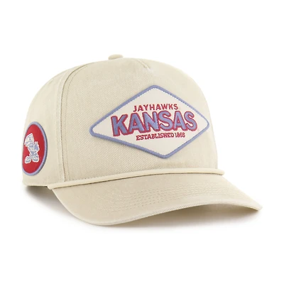 Unisex '47  Cream Kansas Jayhawks Outdoorsmen Cairn Hitch Adjustable Hat