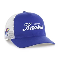 Unisex '47 Royal Kansas Jayhawks Contemporary Basics Foundation Trucker Hitch Adjustable Hat