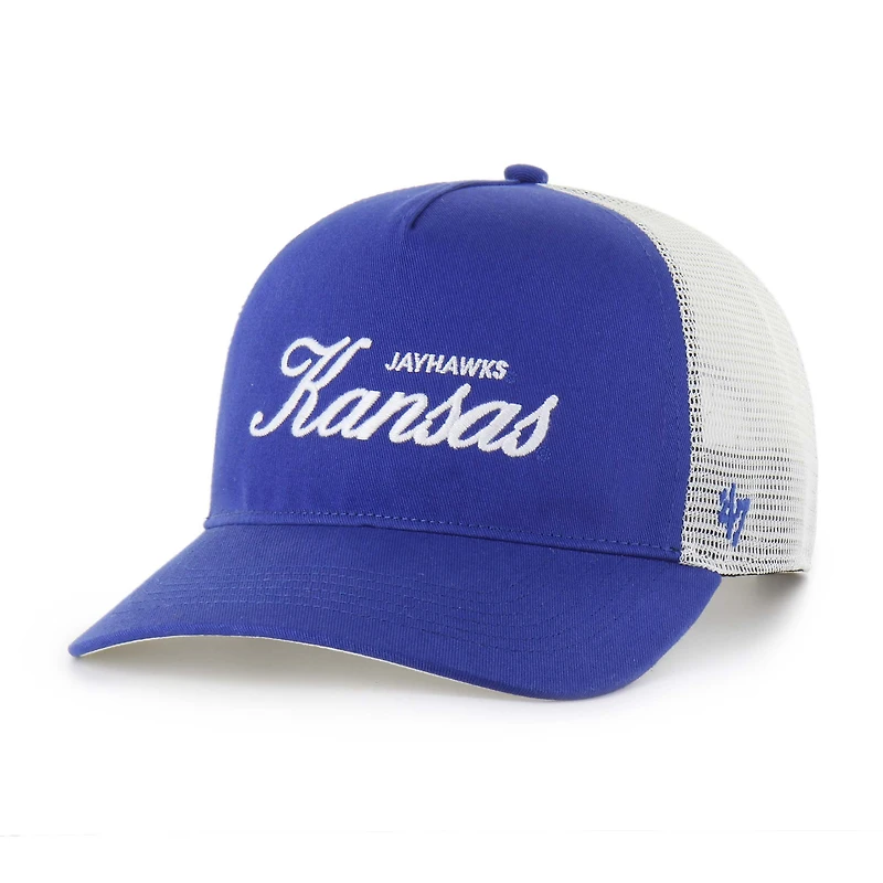 Casquette ajustable unisexe « 47 Royal Kansas Jayhawks Contemporary Basics Foundation Trucker Hitch »