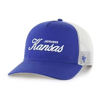 Casquette ajustable unisexe « 47 Royal Kansas Jayhawks Contemporary Basics Foundation Trucker Hitch »