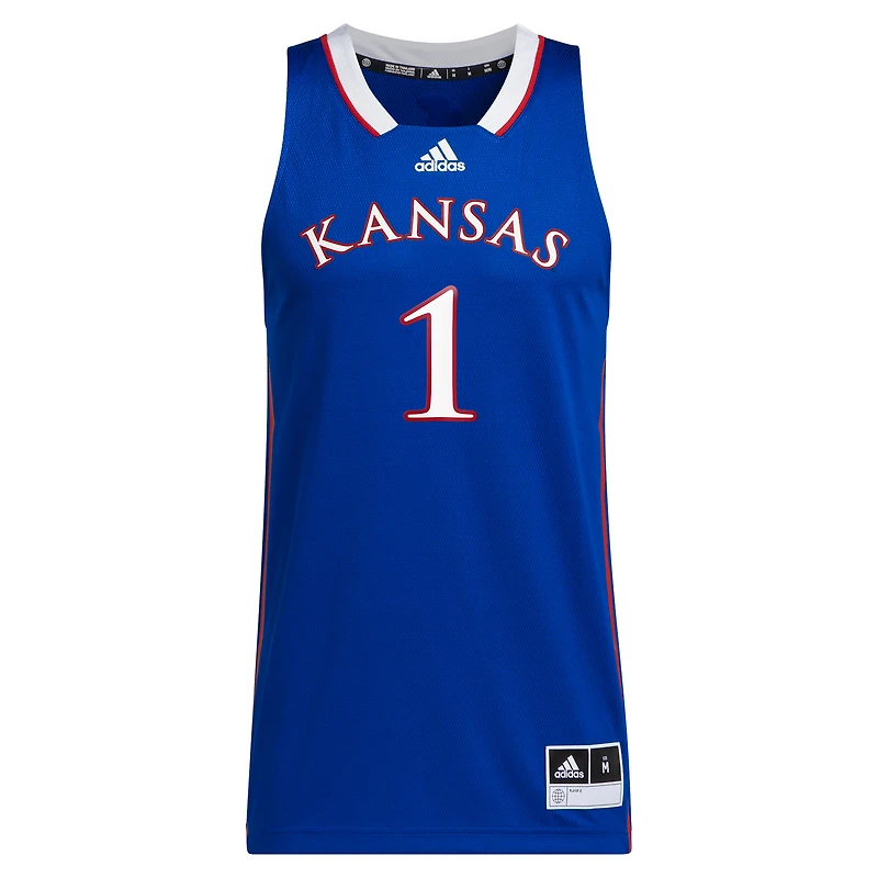 Maillot de joueur basket-ball unisexe adidas Hunter Dickinson Royal Kansas Jayhawks NIL