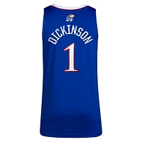 Maillot de joueur basket-ball unisexe adidas Hunter Dickinson Royal Kansas Jayhawks NIL