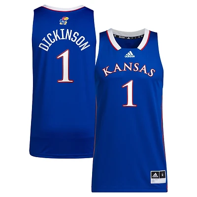 Maillot de joueur basket-ball unisexe adidas Hunter Dickinson Royal Kansas Jayhawks NIL