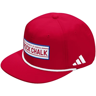Casquette ajustable unisexe adidas Royal Kansas Jayhawks avec cordon de serrage