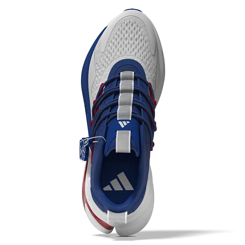 Unisex adidas White/Royal Kansas Jayhawks AlphaBoost V2 Shoes