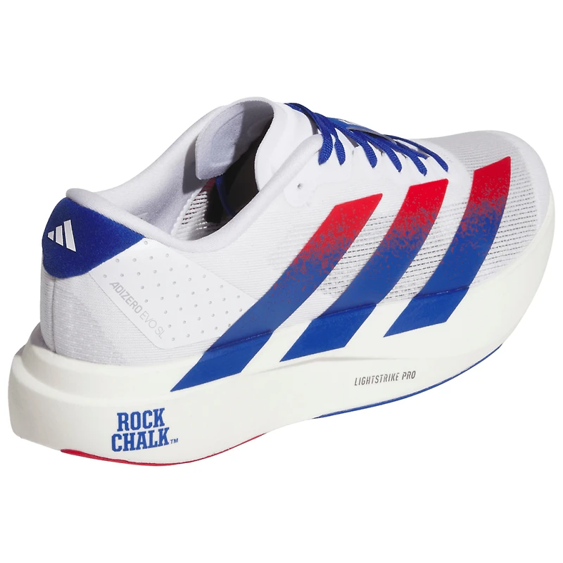 Unisex adidas White Kansas Jayhawks Adizero Evolution SL Running Shoes