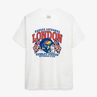 Unisex Blue 84 White Kansas Jayhawks 2026 Union Jack Classic T-Shirt