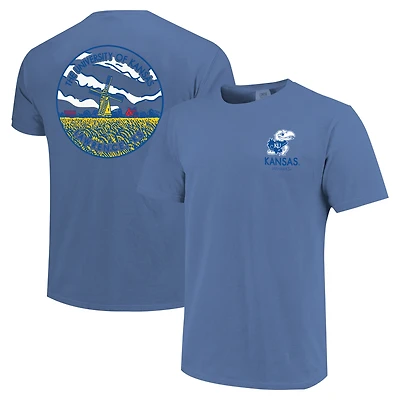 T-shirt unisexe Royal Kansas Jayhawks Scenic Comfort Colors