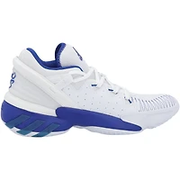 Chaussures Adidas Don 2 blanches et bleues de l'équipe des Kansas Jayhawks, fournies par le programme basketball - Pointure 9,5