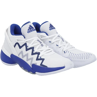 White and Blue Kansas Jayhawks Team-Issued Adidas Don 2 Shoes from the Basketball Program