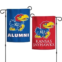 WinCraft Kansas Jayhawks Drapeau de jardin double face 30,5 x 45,7 cm