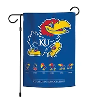 Drapeau de jardin double face WinCraft Kansas Jayhawks 12'' x 18'' pour équipe universitaire