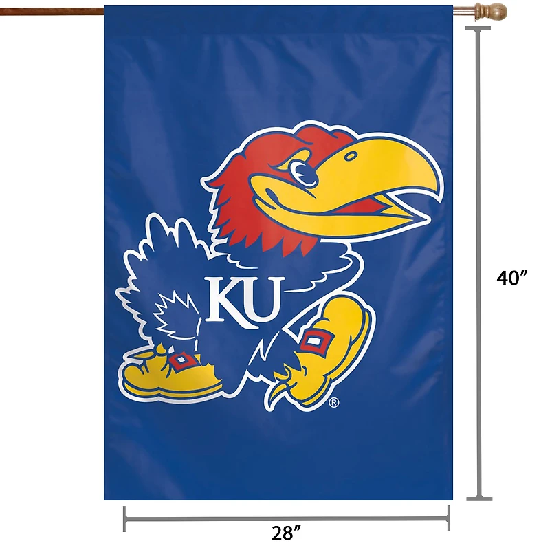 WinCraft Kansas Jayhawks 28" x 40" Big Logo Single-Sided Vertical Banner