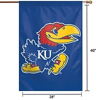 WinCraft Kansas Jayhawks 28" x 40" Big Logo Single-Sided Vertical Banner