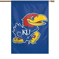 Bannière verticale simple face WinCraft Kansas Jayhawks 28" x 40" avec grand logo