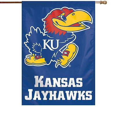 WinCraft Kansas Jayhawks 28" x 40" Bannière verticale simple face avec nom complet