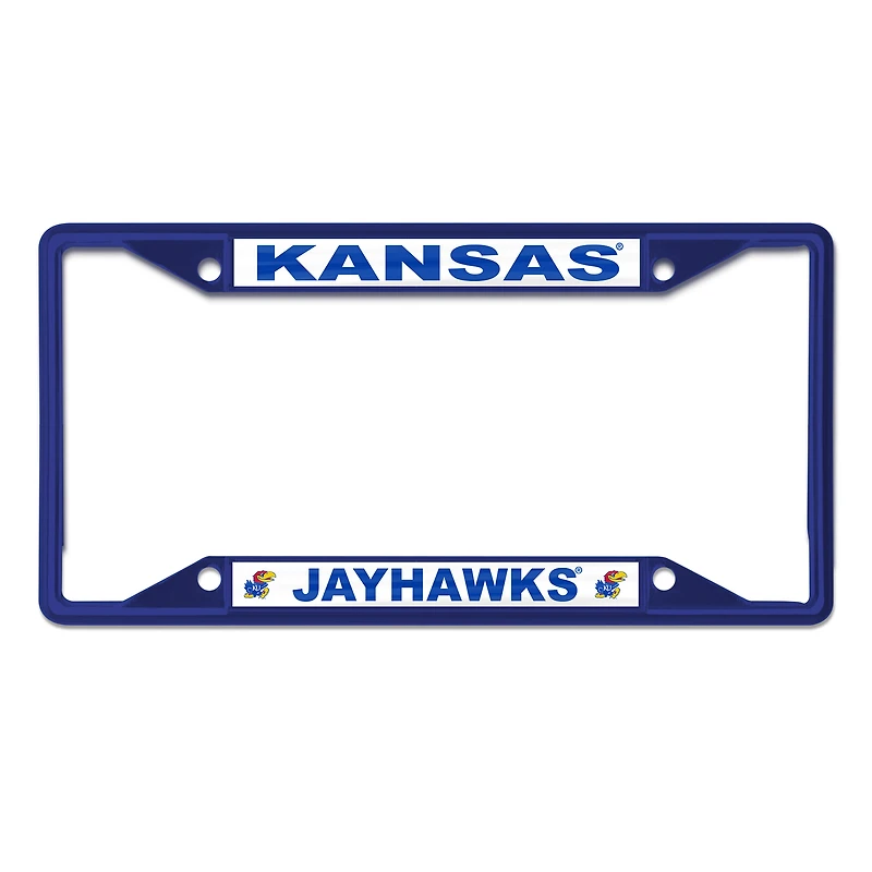 Cadre de plaque d'immatriculation en métal WinCraft Kansas Jayhawks