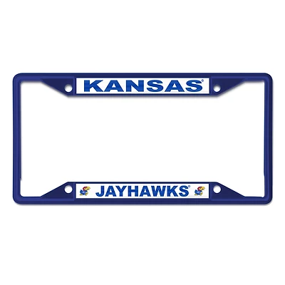 Cadre de plaque d'immatriculation en métal WinCraft Kansas Jayhawks