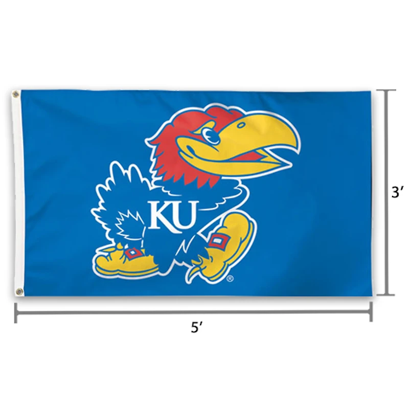 WinCraft Kansas Jayhawks Deluxe Drapeau 3 pi x 5 pi