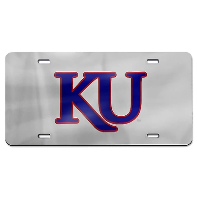 WinCraft Kansas Jayhawks Laser-Cut Color-Covered License Plate