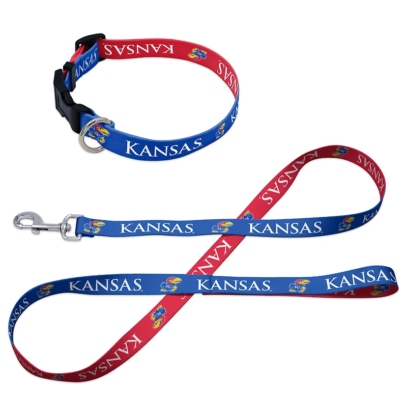Ensemble laisse et collier pour animaux de compagnie WinCraft Kansas Jayhawks
