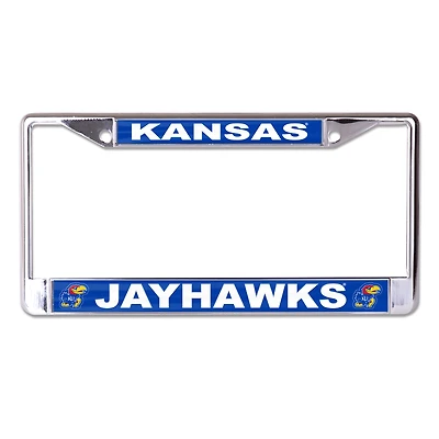 Cadre de plaque d'immatriculation en métal WinCraft Kansas Jayhawks Primary Logo S/L