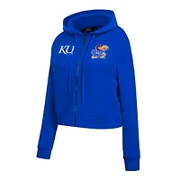 Veste à capuche zippée paillettes pour femme Pro Standard Royal Kansas Jayhawks Game Day
