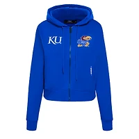 Veste à capuche zippée paillettes pour femme Pro Standard Royal Kansas Jayhawks Game Day