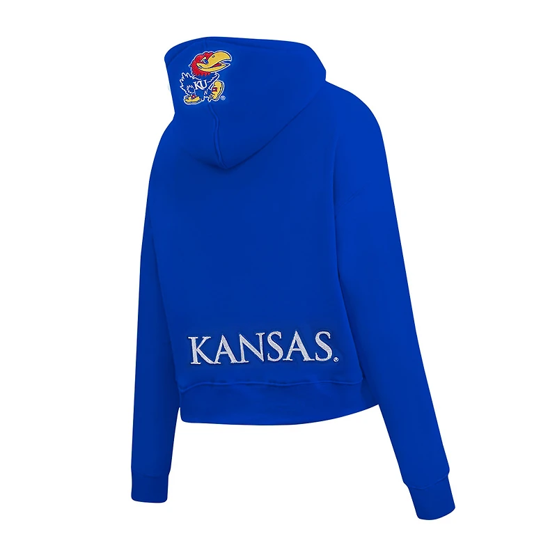 Veste à capuche zippée paillettes pour femme Pro Standard Royal Kansas Jayhawks Game Day