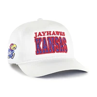 Casquette ajustable Outspoken Hitch blanche 1947 pour femme des Kansas Jayhawks
