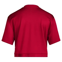 Maillot court à col en V Primegreen Kansas Jayhawks pour femme adidas Red