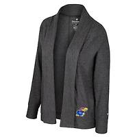 Cardigan Dash anthracite pour femme Colosseum Kansas Jayhawks
