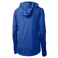 Sweat à capuche zippé hybride recyclé en tricot écologique Adapt pour femme Cutter & Buck Royal Kansas Jayhawks