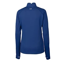 Women's Cutter & Buck Royal Kansas Jayhawks Traverse Stretch Quarter-Zip Pullover Top