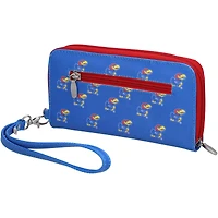 Portefeuille à poignet zippé Kansas Jayhawks pour femme