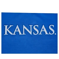 Women's Pro Standard Royal Kansas Jayhawks Sequin Boxy Cropped Pullover Sweatshirt
