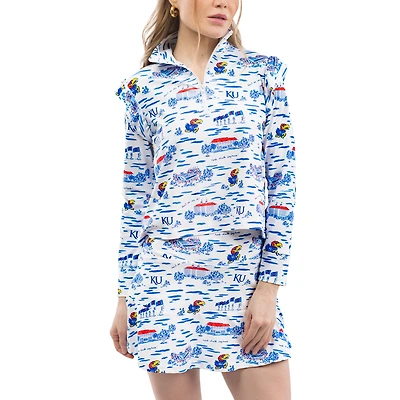 Women's Smith & Quinn  Royal/Red Kansas Jayhawks Tailgate Molly Skort