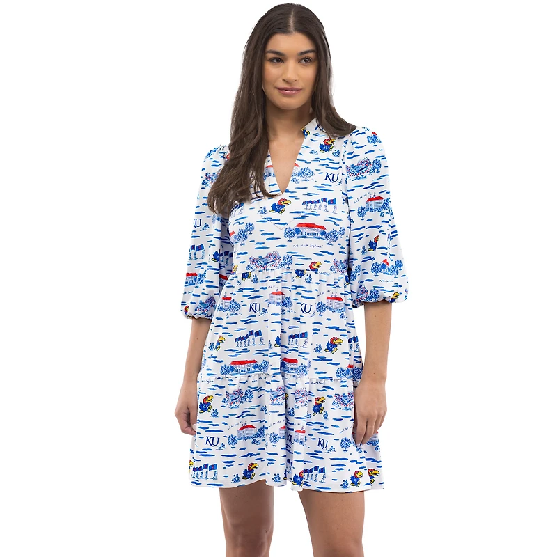 Women's Smith & Quinn Royal/White Kansas Jayhawks Tailgate Tory Dress