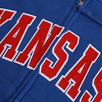 Sweat à capuche entièrement zippé Stadium Athletic Royal Kansas Jayhawks pour femme