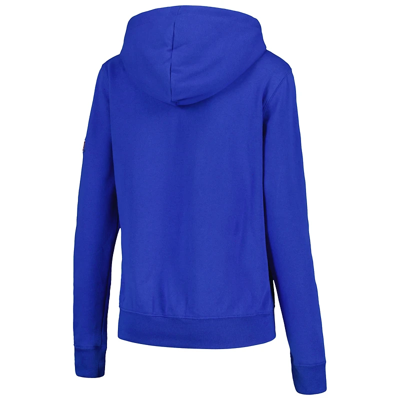 Sweat à capuche gros logo Stadium Athletic Royal Kansas Jayhawks pour femme