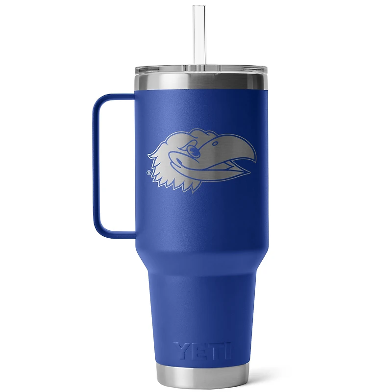 Tasse à paille Rambler YETI Kansas Jayhawks Primary (1,27 l)