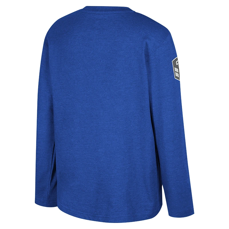 T-shirt à manches longues Oorah d'appréciation militaire du Youth Colosseum Heather Royal Kansas Jayhawks OHT